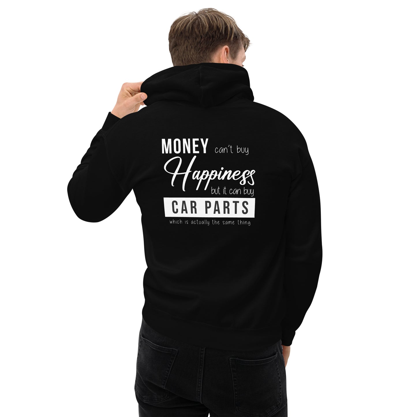 HAPPINESS IS CAR PARTS- HOODIE